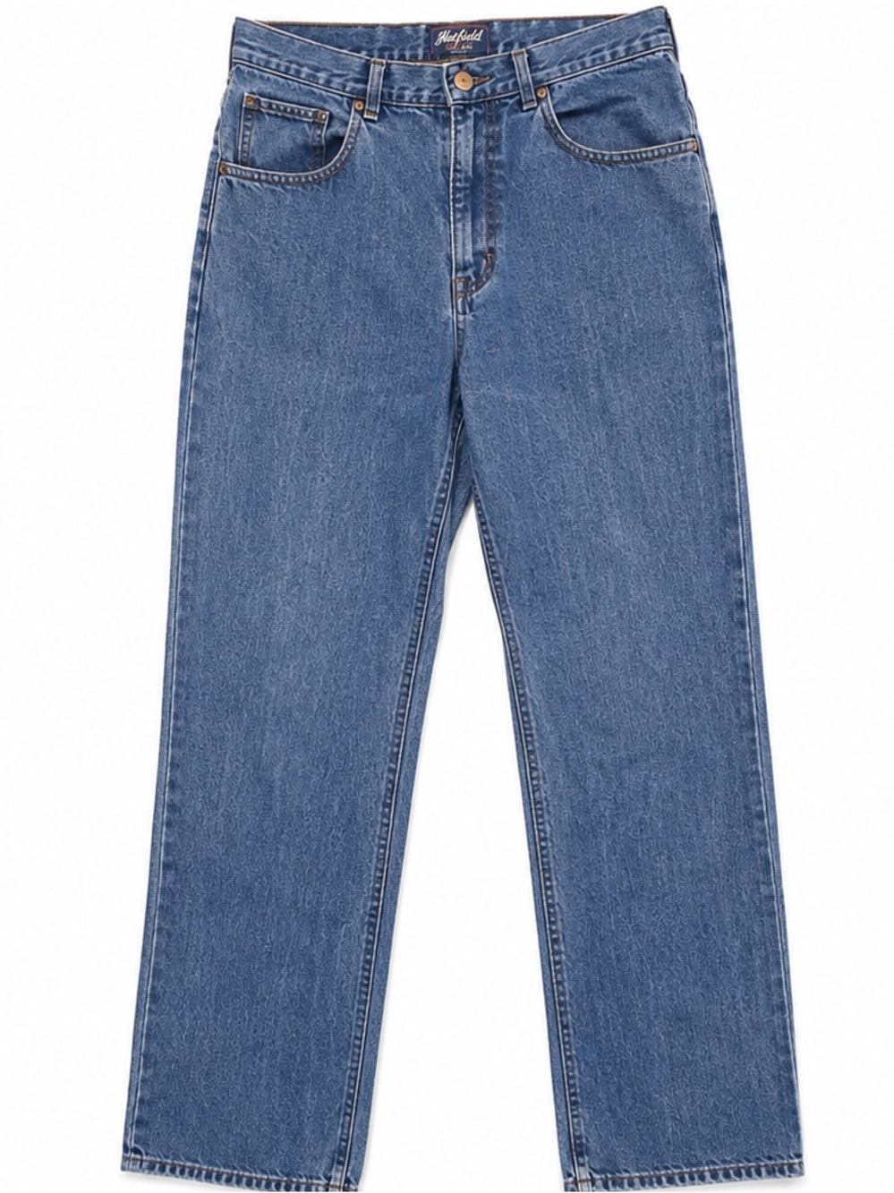 Vintage Hotfield Jeans 34x32 Straight Leg Blue Denim Unisex Y2K